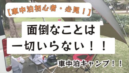 【初心者必見】車中泊キャンプに必要なもの！「タープ」を使った楽しみ方と注意点も。